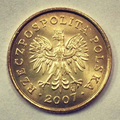 5 грошей 2007 год. Польша