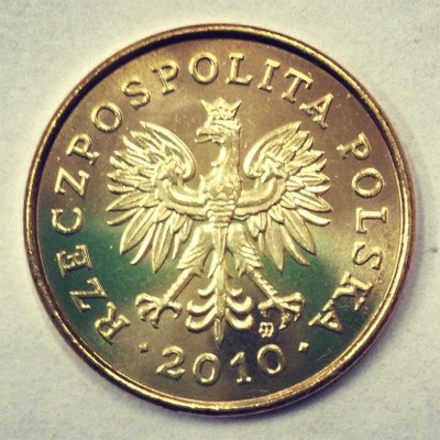 5 грошей 2010 год. Польша