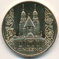 2 злотых 2005 год Польша. Гнезно