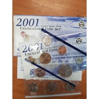 Годовой набор разменных монет США 2001 года (P)