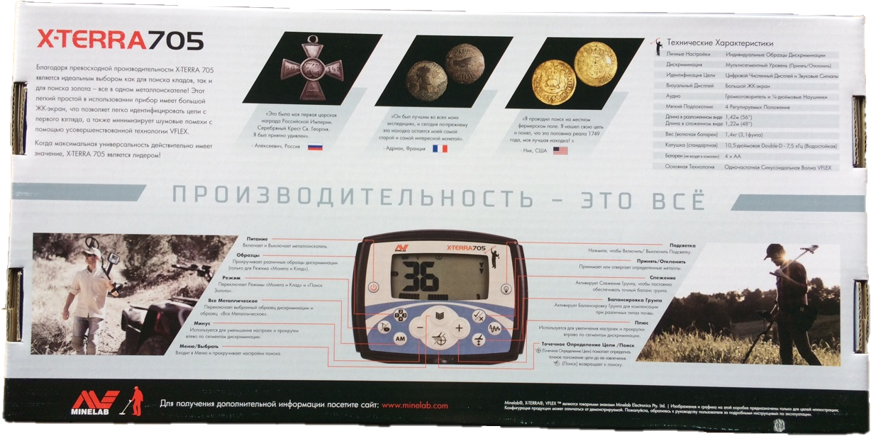 Minelab x terra 705 схема